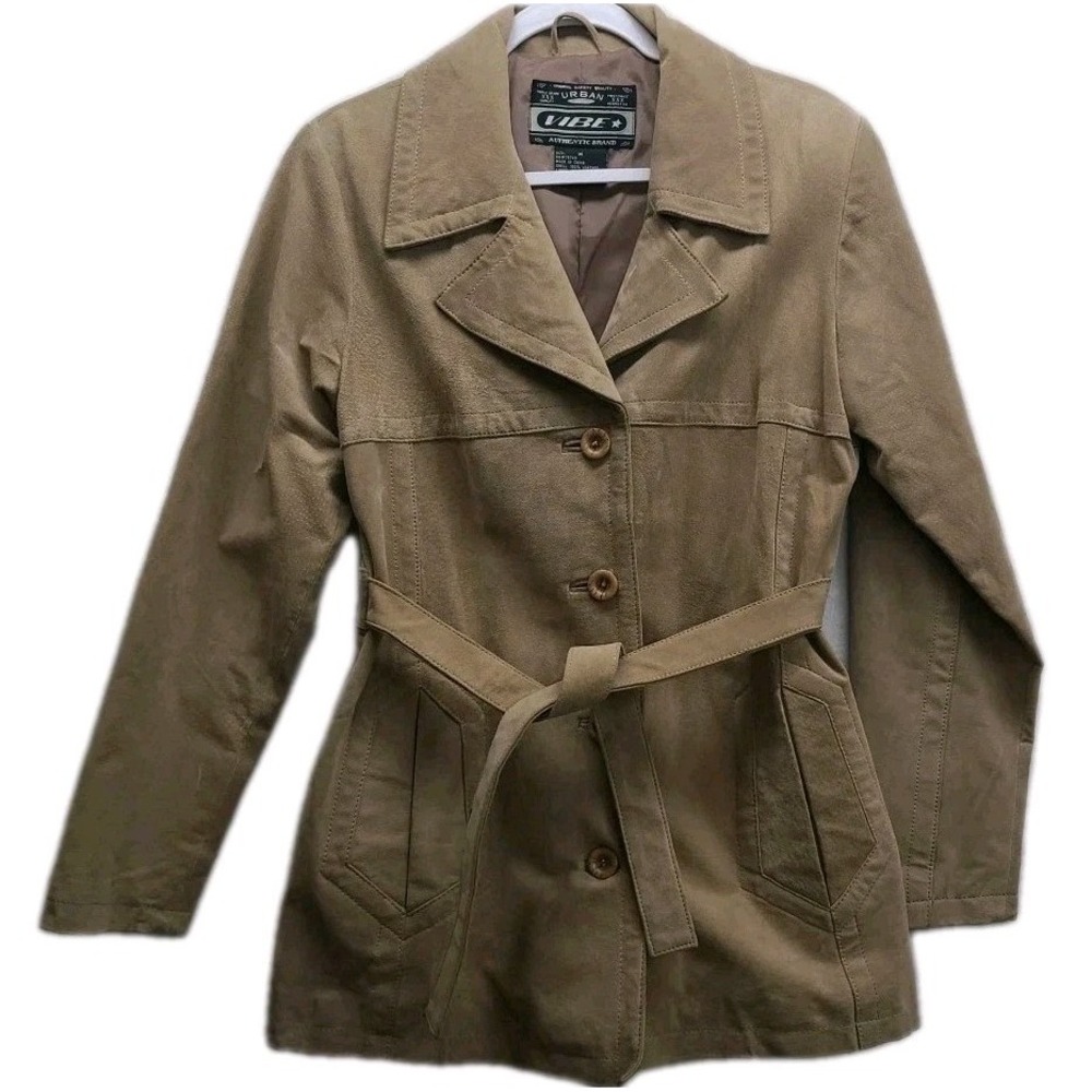 Vintage Urban Vibe Suede Leather Jacket Y2K 90s Boho‎ Hippie Fairy Sz Med
